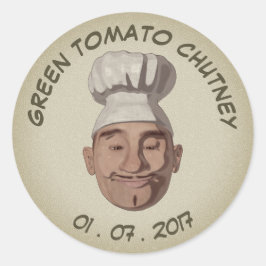 Retro stijl gepersonaliseerd potje label