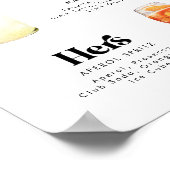 Retro Stijl Handtekening Drink Poster (Hoek)