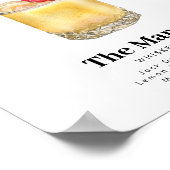 Retro  Stijl Handtekening Drink Poster (Hoek)