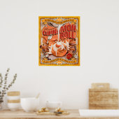 Retro stijl kaneelbroodje advertentie poster (Keuken)