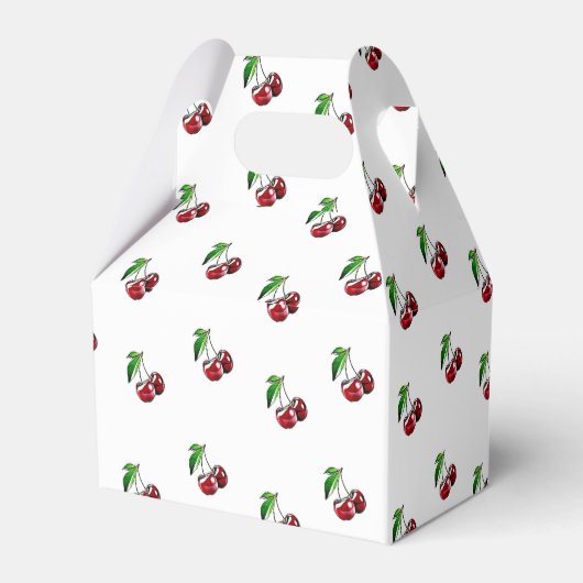 Retro stijl kersen Snoep of cupcake doos Bedankdoosjes (Achterkant)