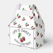 Retro stijl kersen Snoep of cupcake doos Bedankdoosjes (Voorkant Zijde)