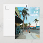 Retro stijl Long Beach Californië Briefkaart (Voorkant / Achterkant)