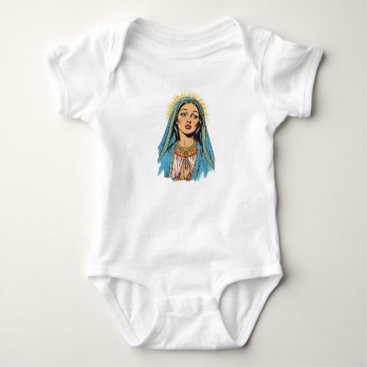 Retro stijl Maria baby bodysuit (Voorkant)