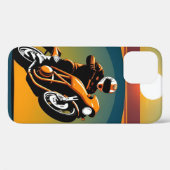 Retro-stijl motorrijder in Schilderachtig zonsonde Case-Mate iPhone Case (Achterkant (horizontaal))