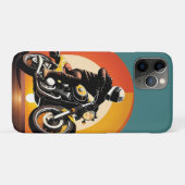 Retro-stijl motorrijder in Schilderachtig zonsonde Case-Mate iPhone Case (Achterkant (horizontaal))
