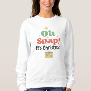 Retro stijl Oh Snap typografie Kerstmis Trui