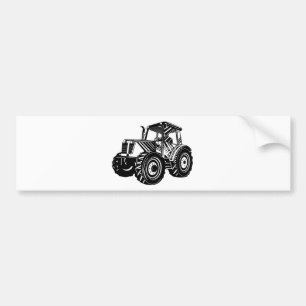 Retro-stijl op een boerderij bumpersticker