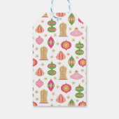 Retro stijl Ornamenten -Roze Cadeaulabel (Achterkant)