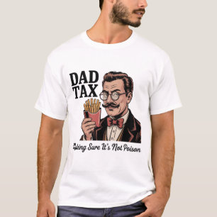 Retro Stijl Papa Belasting Grappige Vaderdag T-shirt