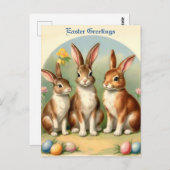 Retro stijl Pasen Briefkaart (Voorkant / Achterkant)