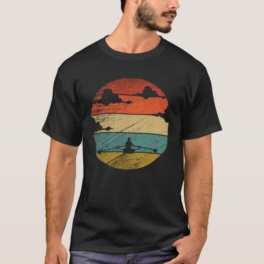Retro stijl roeien sport 1 t-shirt (Voorkant)