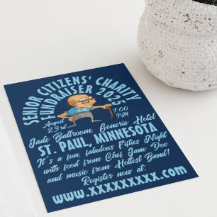 Retro-stijl senioren liefdadigheid kaart