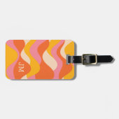 Retro stijl stormachtige golven bagagelabel (Voorkant horizontaal)