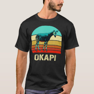 Retro stijl Sunset Okapi T-shirt