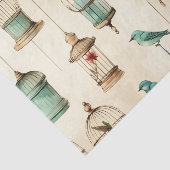 Retro stijl vogelkooien decoupage Tissuepapier (Detail)