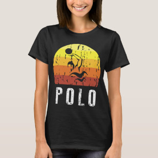 Retro  Stijl Water Polo Silhouette retro t-