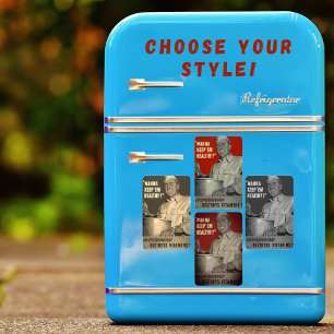 Retro stijl WWII Gezond eten koken Magneet