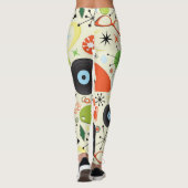 Retro  stijlpatroon van 50's van 1950 leggings (Achterkant)