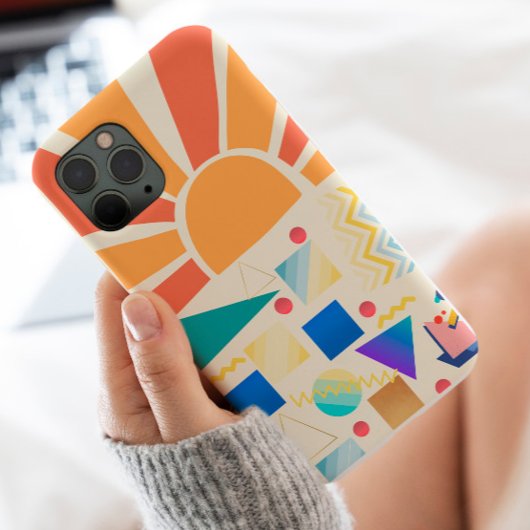  retro Stijlvol blauw rood  esthetisch Case-Mate iPhone Case