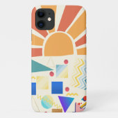  retro Stijlvol blauw rood  esthetisch Case-Mate iPhone Case (Achterkant)