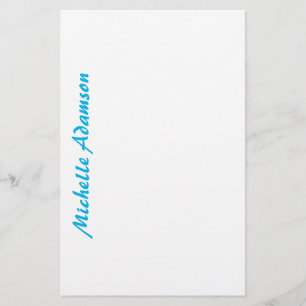 Retro stijlvol elegant gewoon hemelsblauw wit briefpapier