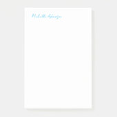 Retro Stijlvolle Elegant Plain Sky Blauw Wit Post-it® Notes (Voorkant)