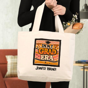 Retro Stijlvolle Modern Afstudeerder Era Afstudere Grote Tote Bag