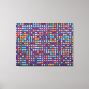 Retro Stip Geschilderd Canvas #4 Afdruk