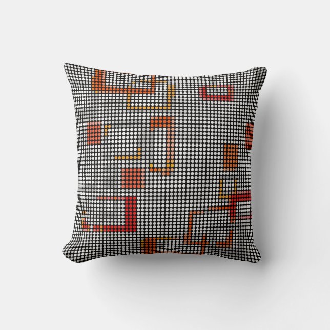  Retro Stippen Disco Pattern Pillow Kussen (Voorkant)