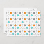 Retro Stippen en Starbursts Briefkaart (Voorkant / Achterkant)