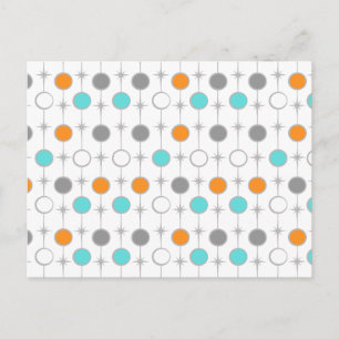 Retro Stippen en Starbursts Briefkaart