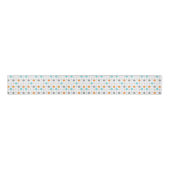 Retro Stippen en Starbursts Grosgrain Ribbon Lint (Voorkant)