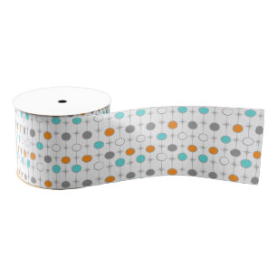 Retro Stippen en Starbursts Grosgrain Ribbon Lint