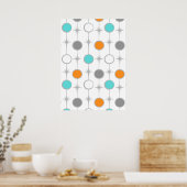 Retro Stippen en Starbursts Poster (Keuken)