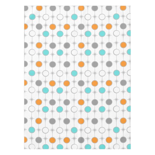 Retro Stippen en Starbursts Tablecloth Tafelkleed (Voorkant)