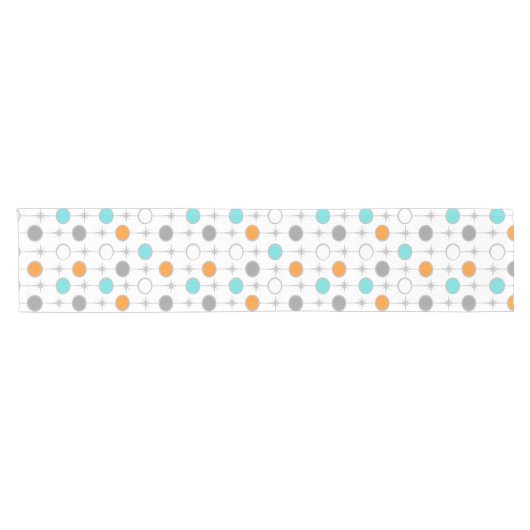 Retro Stippen en Startbursts Table Runner Korte Tafelloper (Horizontaal)
