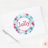 Retro Stippen Kerst stickers (Envelop)