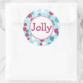 Retro Stippen Kerst stickers (Tas)