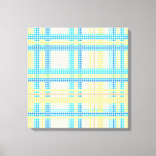 Retro Stippen kleurrijke stripes regenboog Canvas Afdruk