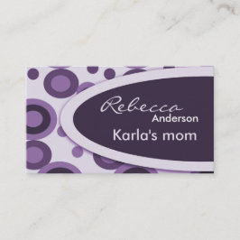 Retro Stippen mammie die kaarten oproept Contactkaartje