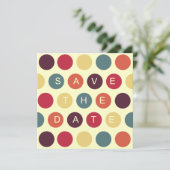 Retro Stippen - Save the Date aankondiging (Staand voorkant)