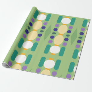 Retro stippen strepen cadeaupapier