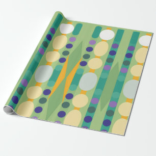 Retro stippen strepen cadeaupapier