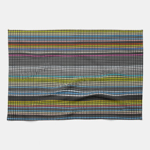 Retro stippen strepen Rainbow Kitchen Towel #2 Theedoek
