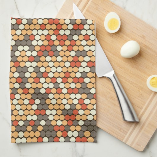 Retro stippen theedoek (Quarter Fold)