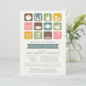 Retro Stock de Keuken Bridal Uitnodiging (Staand voorkant)