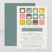 Retro Stock de Keuken Bridal Uitnodiging (Voorkant / Achterkant)