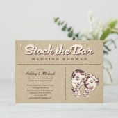 Rétro stock les invitations de partie de barre (Debout devant)