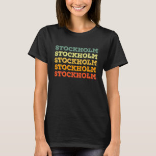 Retro Stockholm Zweedse reiziger T-shirt